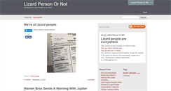 Desktop Screenshot of lizardpersonornot.com